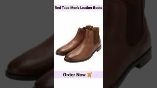 Red Tape Men's Leather Boots | #short #chelseaboots #buy_online