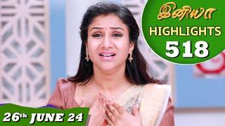 Iniya Serial | EP 518 Highlights | 26th June 24 | Alya Manasa | Rishi | Saregama TV Shows Tamil