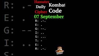 7 September Hamster Kombat daily Cipher Code | 7 September का Daily Code क्या है | Today chiper code