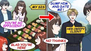 My sister’s creepy client mocked me in front of everyone... but the girls clapped back...!? [Manga]