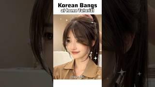 Cut Korean bangs at home | Hair tutorial #tutorial #hair #haircut #korean #shorts #fashion