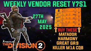 The Division 2 | *NEW* WEEKLY VENDOR RESET Y7S1 | May 27th 2025
