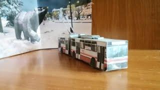 Троллейбус DAC-217E из бумаги