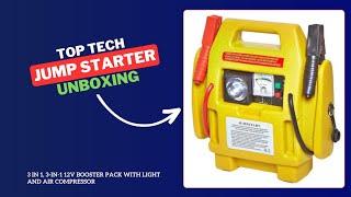 Cheap Jump Starter, Top Tech 3-in-1 Jump Starter Pack Unboxing with Air Compressor