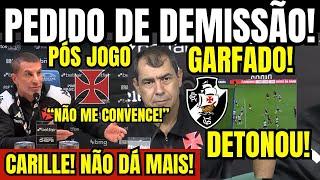 URGENTE! PEDIDO DE DEMISSÃO! PEDRINHO DETONA ARBITRAGEM! CARILLE NÃO DÁ MAIS! PÓS JOGO DO VASCO! E+