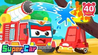Fire Truck In Action | Rescue Cars Compilation | Kids Cartoons & Nursery Rhymes - Super Cars