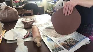 Making Ceramic Plates! No Pottery Wheel