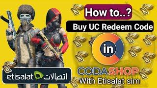 how to buy Pubg Mobile UC Redeem Code with Etisalat sim in Codashop| purchase UC Redeem CODE in UAE