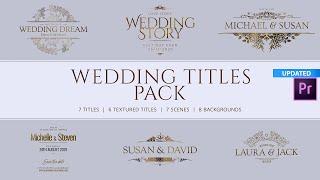 Wedding Titles Pack for Adobe Premiere Pro | MOGRT