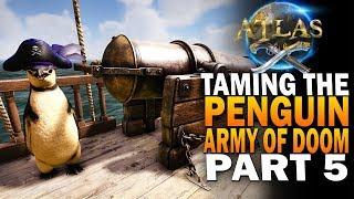 Taming The Penguin Army Of Doom! Atlas Pirate Survival MMO Gameplay E5 [Private Server PVP]