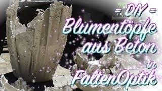 DIY Blumentopf in FaltenOptik - Deko selber machen für Garten, Balkon & Haus