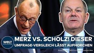 FEDERAL ELECTION: Merz versus Olaf Scholz - this poll comparison makes you sit up and take notice