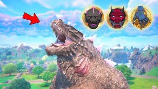 I Got All GODZILLA Medallions In One Game In Fortnite