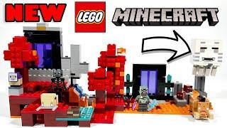 LEGO MINECRAFT 2024 The Nether Portal Ambush (21255) vs Ruined Portal Speed Build