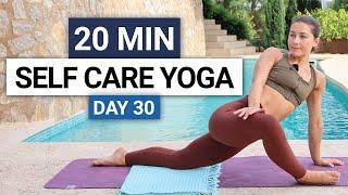 20 Min Self Care Yoga to Relax & Reset | Day 30 - 30 Day Yoga Challenge