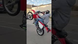 Honda xr650l wheelie #stunt #supermoto #fitness #fitness #ktm