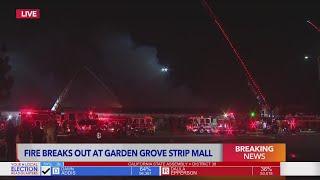 Garden Grove strip mall burns