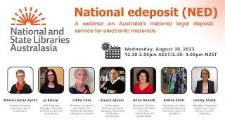 A NSLA webinar on Australia’s national legal deposit service for electronic materials.