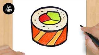 #371 How to Draw a Sushi - Easy Drawing Tutorial