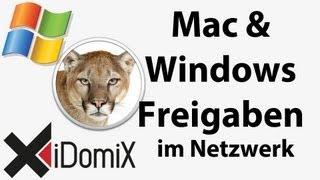 Mac OS X und Windows Datenaustausch im Netzwerk mit Freigaben