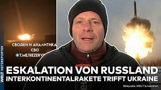 PUTINS KRIEG: Eskalation! Video zeigt Einschläge! Russland feuert Interkontinentalrakete auf Ukraine