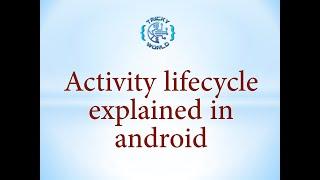 Activity lifecycle explained in android