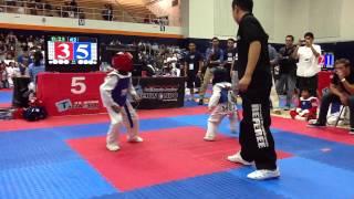 U.S. JUNIOR TAEKWONDO CHAMPIONSHIPS 2013--6/7 YEAR OLD SPARRING--BLUE BELT