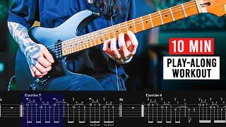 10 MIN INTERMEDIATE GUITAR WORKOUT - alternate picking, sweep picking, legato & more