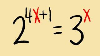 Solving an exponential equation with different bases