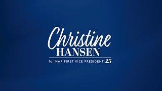 Christine Hansen for 2025 NAR First Vice President