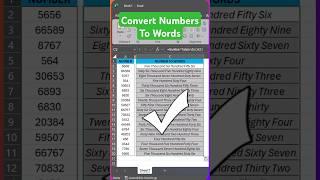 Convert Numbers To Words #exceltips #excel #exceltricks #spreadsheet #exceltutorial
