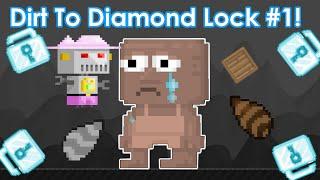 Growtopia- Dirt to Diamond Lock #1 | Lock-Bot wants to donate!