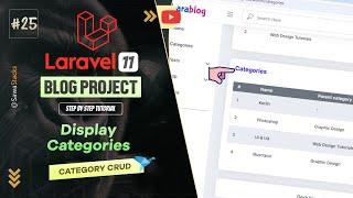 #25. Category CRUD: Display Categories | Laravel 11 Blog Project Tutorial