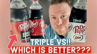 Dr. Pepper Zero VS. Diet Dr. Pepper Vs. Dr. Pepper Must Or Bust