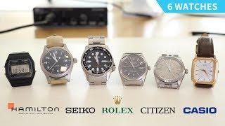 My 6 Watch Collection | Seiko, Rolex, Hamilton, Casio, Citizen