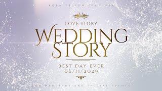 Wedding Glitter Titles After Effects Template