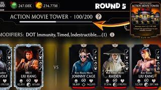 Fatal Action Movie Tower Boss 100 & 60,80 Fight + a Diamond Character Reward MK Mobile 2024