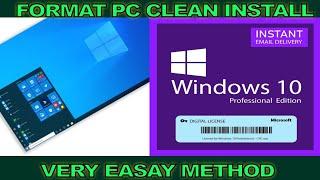 How to Format PC and Clean Install Windows 10 Pro 64 bit 2021