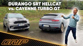 Dodge Durango SRT Hellcat vs. Porsche Cayenne Turbo GT - Power-SUV Duell  | GRIP