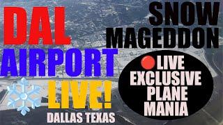 LIVE: SNOWMAGADDEON DAL DALLAS LOVE FIELD LIVE PLANESPOTTING:Airport LIVE Action in Dallas Texas