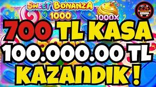 SWEET BONANZA 1000 YENİ OYUN  700 TL KÜÇÜK KASA KATLAMA TAKTİĞİ YAPTIK ! PEKİ NASIL KAZANDIK ?