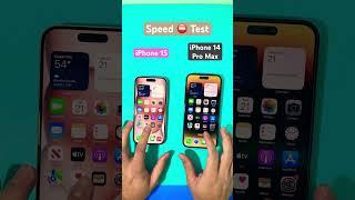 iPhone 15 vs iPhone 14 Pro Max Speed Test #viral #shorts #iphone #speed #test