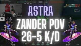 100T Zander POV Astra on Pearl 26-5 K/D (VALORANT Pro POV)