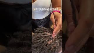 Interlocking method for your dreadlocks to do at home #interlocking #loc #loctutorial #locsjourney