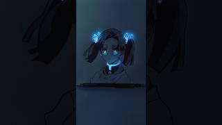 Drawing Aoi Kanzaki | Demon slayer |Glowart| #art #anime #shorts