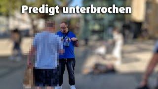 Kurzpredigt, welche agressiv unterbrochen wird ! 04.09.2023