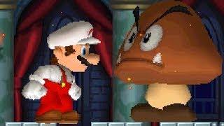 New Super Mario Bros DS All Castle Bosses with Giant Fire Mario