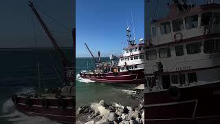 Launching a Mega fishing boat"