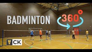 Badminton training and match in 360 degrees