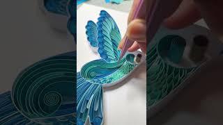 "¡Increible Colibri 3D en Quilling! El Arte que Desafia la Realidad" #art #inspiration